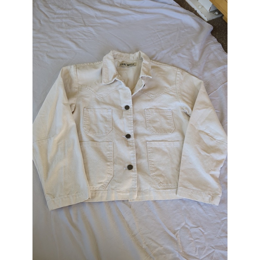 Lykke Wullf Ranch Jacket‎ Canvas Sz Small Cream Western EXCELLENT CONDITION!